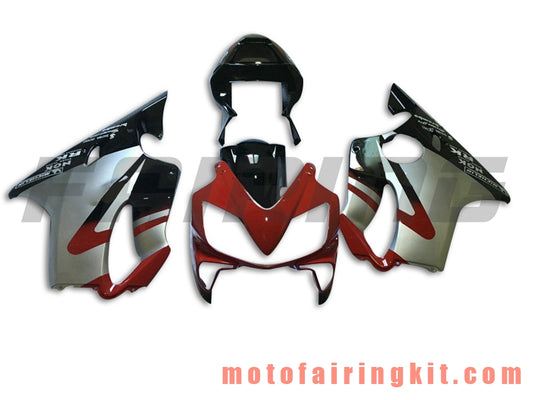 Fairing Kits Fit for CBR600F4i 2001 2002 2003 CBR600 F4i 01 02 03 Plastic ABS Injection Mold Complete Motorcycle Body Aftermarket Bodywork Frame (Red & Silver) B053