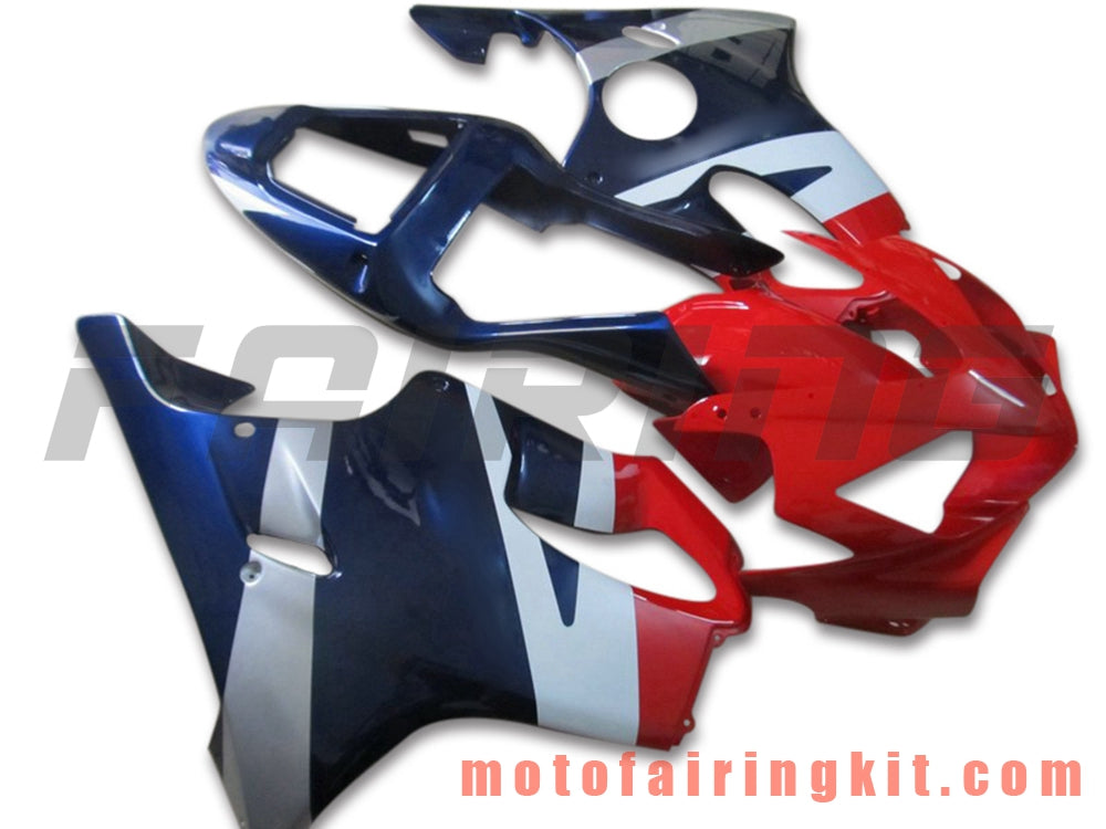 Kits de carenado aptos para CBR600F4i 2001 2002 2003 CBR600 F4i 01 02 03 Molde de inyección de plástico ABS Carrocería completa para motocicleta Carrocería del mercado de accesorios Marco (rojo y azul) B058