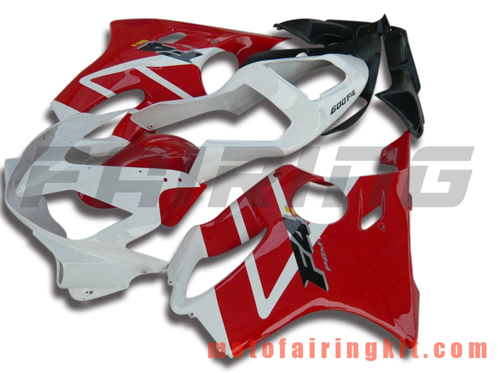 Fairing Kits Fit for CBR600F4i 2001 2002 2003 CBR600 F4i 01 02 03 Plastic ABS Injection Mold Complete Motorcycle Body Aftermarket Bodywork Frame (Red & White) B060