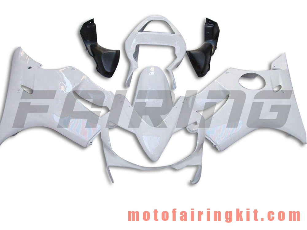 Fairing Kits Fit for CBR600F4i 2001 2002 2003 CBR600 F4i 01 02 03 Plastic ABS Injection Mold Complete Motorcycle Body Aftermarket Bodywork Frame (White) B062