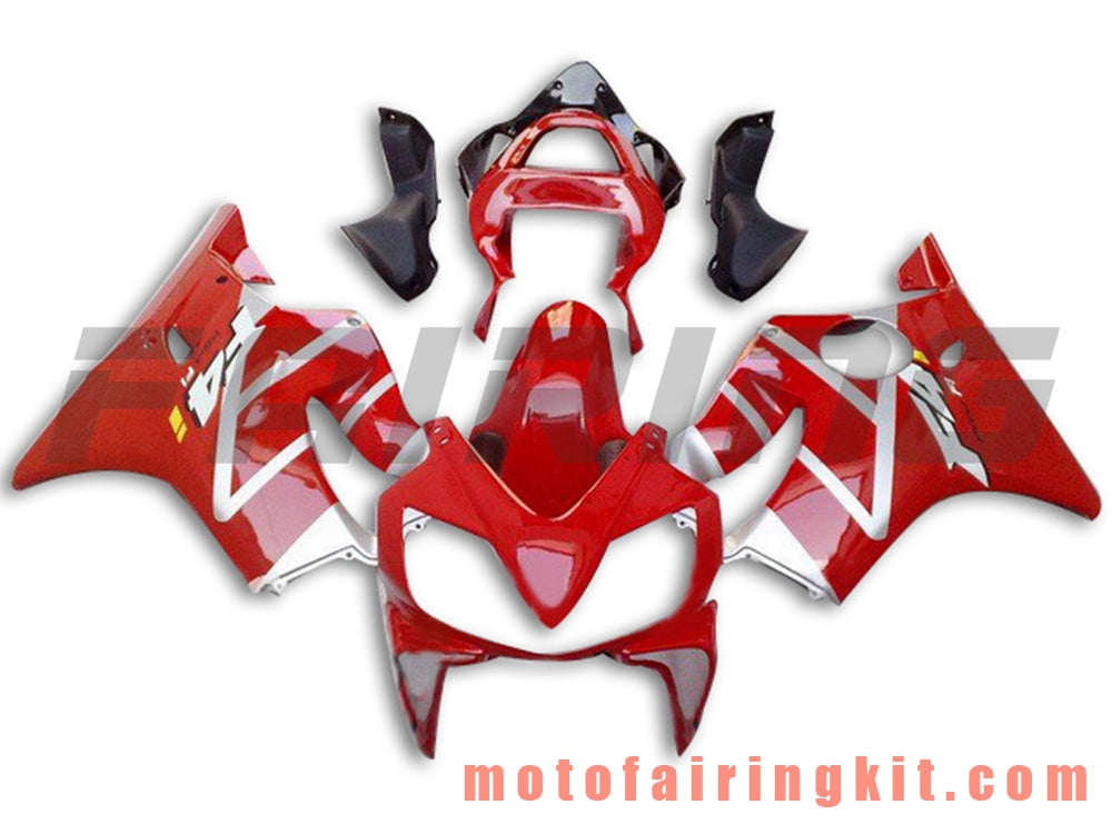 Fairing Kits Fit for CBR600F4i 2001 2002 2003 CBR600 F4i 01 02 03 Plastic ABS Injection Mold Complete Motorcycle Body Aftermarket Bodywork Frame (Red & Silver) B064