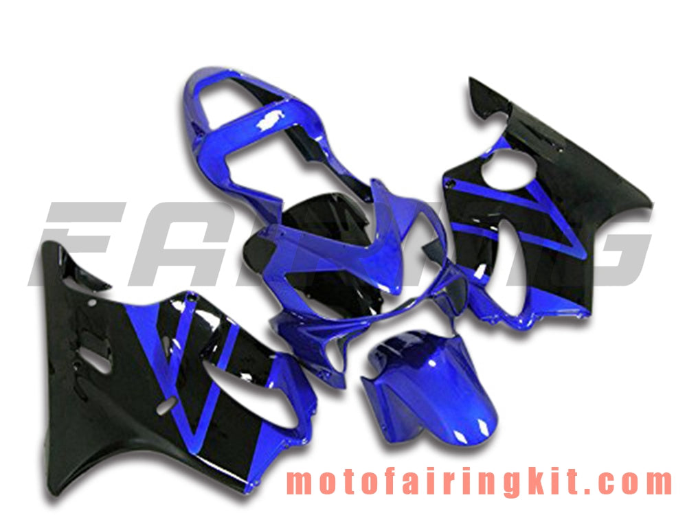 フェアリングキット CBR600F4i 2001 2002 2003 CBR600 F4i 01 02 03 プラスチック ABS 射出成形 完全なオートバイボディ アフターマーケットボディワークフレーム (ブルー &amp; ブラック) B066