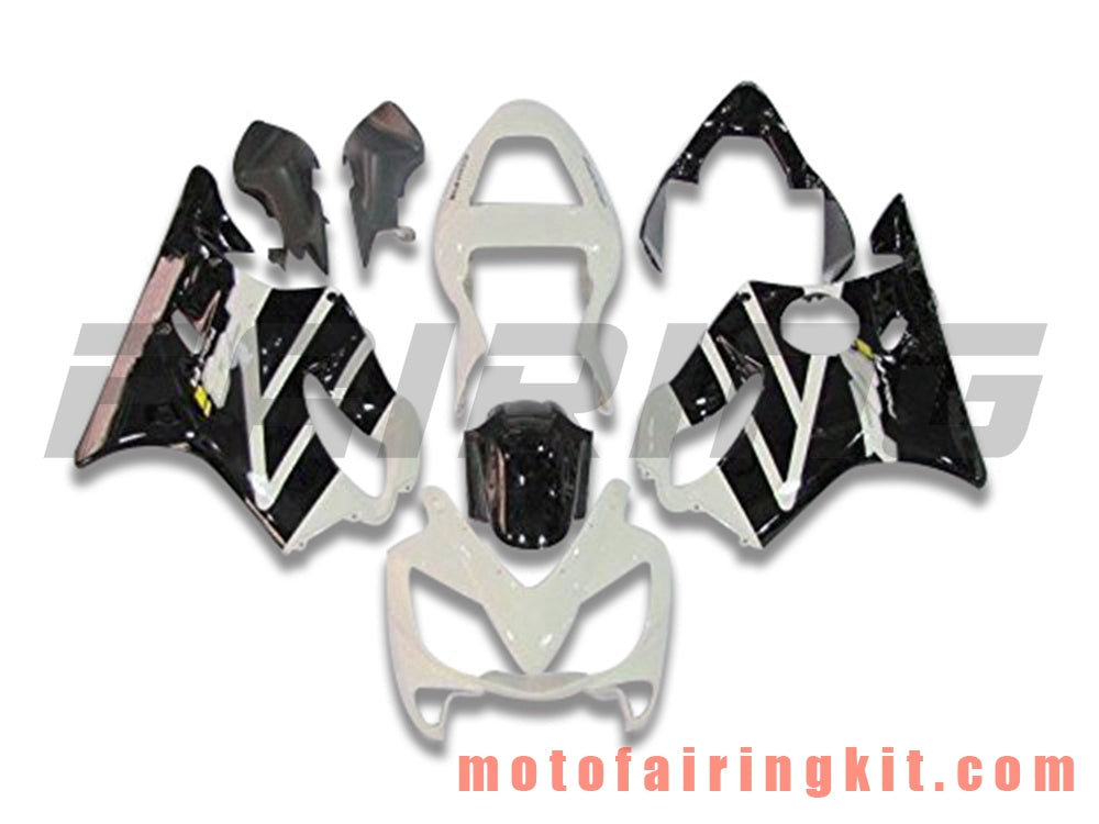 Fairing Kits Fit for CBR600F4i 2001 2002 2003 CBR600 F4i 01 02 03 Plastic ABS Injection Mold Complete Motorcycle Body Aftermarket Bodywork Frame (Black & White) B071