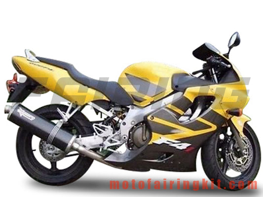 Fairing Kits Fit for CBR600F4i 2001 2002 2003 CBR600 F4i 01 02 03 Plastic ABS Injection Mold Complete Motorcycle Body Aftermarket Bodywork Frame (Yellow & Gray) B072