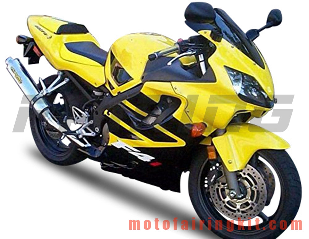 Fairing Kits Fit for CBR600F4i 2001 2002 2003 CBR600 F4i 01 02 03 Plastic ABS Injection Mold Complete Motorcycle Body Aftermarket Bodywork Frame (Yellow & Black) B076