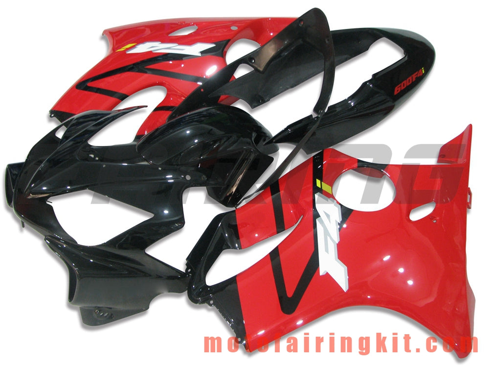 Fairing Kits Fit for CBR600F4i 2004 2005 2006 2007 CBR600 F4i 04 05 06 07 Plastic ABS Injection Mold Complete Motorcycle Body Aftermarket Bodywork Frame (Red & Black) B001