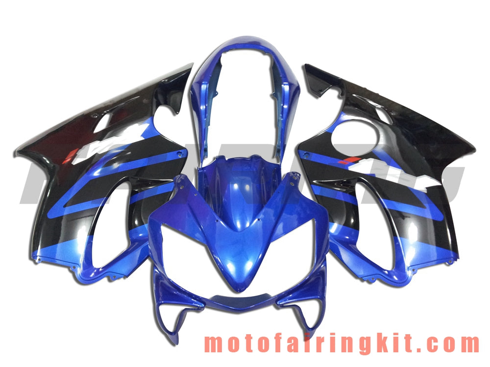 Fairing Kits Fit for CBR600F4i 2004 2005 2006 2007 CBR600 F4i 04 05 06 07 Plastic ABS Injection Mold Complete Motorcycle Body Aftermarket Bodywork Frame (Blue & Black) B004