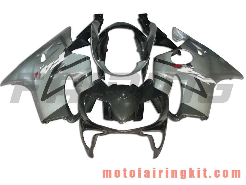 Fairing Kits Fit for CBR600F4i 2004 2005 2006 2007 CBR600 F4i 04 05 06 07 Plastic ABS Injection Mold Complete Motorcycle Body Aftermarket Bodywork Frame (Silver & Gray) B006