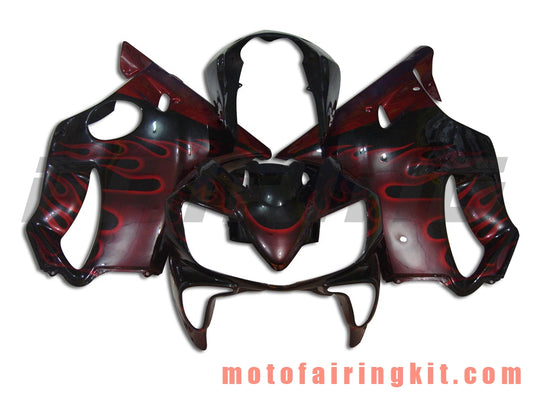 Fairing Kits Fit for CBR600F4i 2004 2005 2006 2007 CBR600 F4i 04 05 06 07 Plastic ABS Injection Mold Complete Motorcycle Body Aftermarket Bodywork Frame (Black & Red) B007