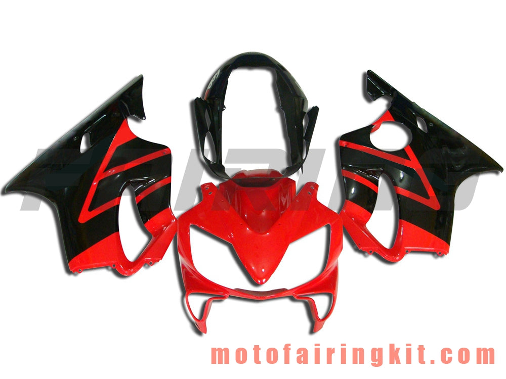 Fairing Kits Fit for CBR600F4i 2004 2005 2006 2007 CBR600 F4i 04 05 06 07 Plastic ABS Injection Mold Complete Motorcycle Body Aftermarket Bodywork Frame (Black & Red) B009