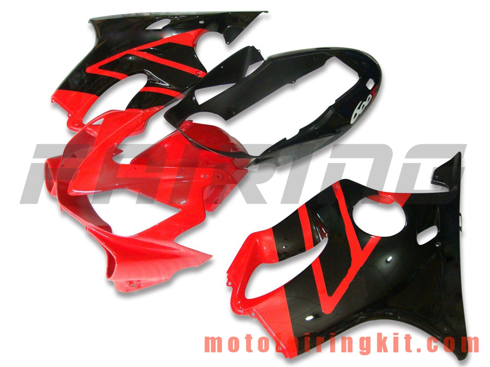 Fairing Kits Fit for CBR600F4i 2004 2005 2006 2007 CBR600 F4i 04 05 06 07 Plastic ABS Injection Mold Complete Motorcycle Body Aftermarket Bodywork Frame (Black & Red) B009