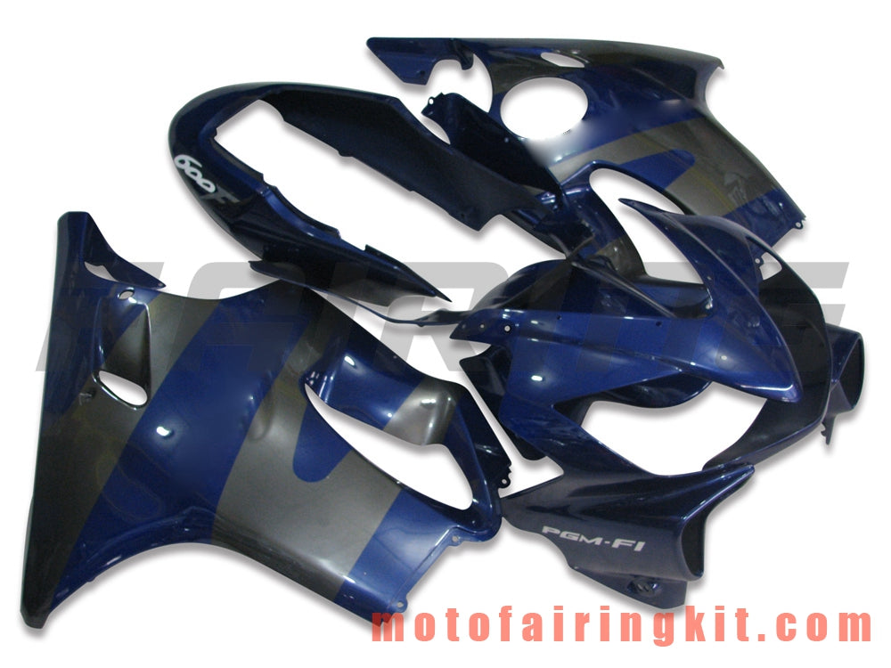 Fairing Kits Fit for CBR600F4i 2004 2005 2006 2007 CBR600 F4i 04 05 06 07 Plastic ABS Injection Mold Complete Motorcycle Body Aftermarket Bodywork Frame (Silver & Blue) B011