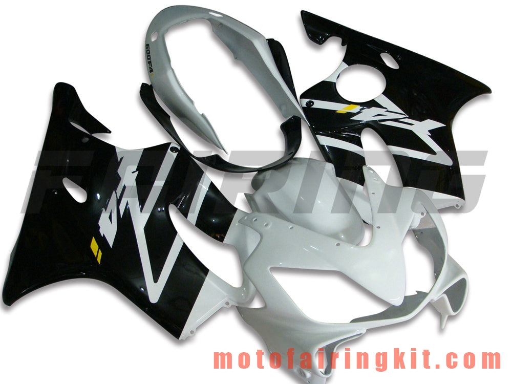 Fairing Kits Fit for CBR600F4i 2004 2005 2006 2007 CBR600 F4i 04 05 06 07 Plastic ABS Injection Mold Complete Motorcycle Body Aftermarket Bodywork Frame (White & Blue) B012