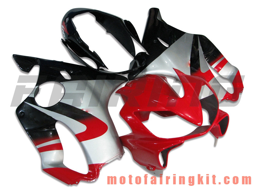 Fairing Kits Fit for CBR600F4i 2004 2005 2006 2007 CBR600 F4i 04 05 06 07 Plastic ABS Injection Mold Complete Motorcycle Body Aftermarket Bodywork Frame (Red & Black) B017