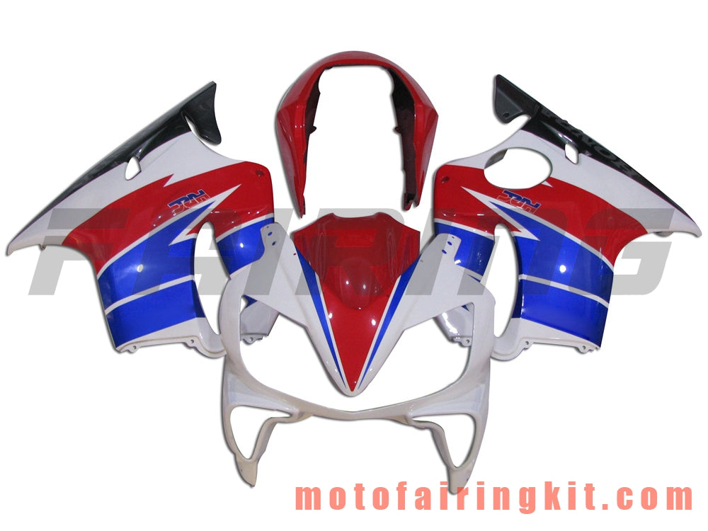 Kits de carenado aptos para CBR600F4i 2004 2005 2006 2007 CBR600 F4i 04 05 06 07 Molde de inyección de plástico ABS Carrocería completa para motocicleta Carrocería del mercado de accesorios Marco (azul y rojo) B018