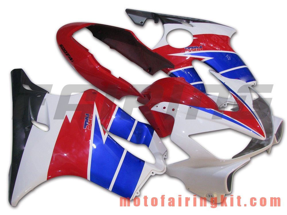 Fairing Kits Fit for CBR600F4i 2004 2005 2006 2007 CBR600 F4i 04 05 06 07 Plastic ABS Injection Mold Complete Motorcycle Body Aftermarket Bodywork Frame (Blue & Red) B018