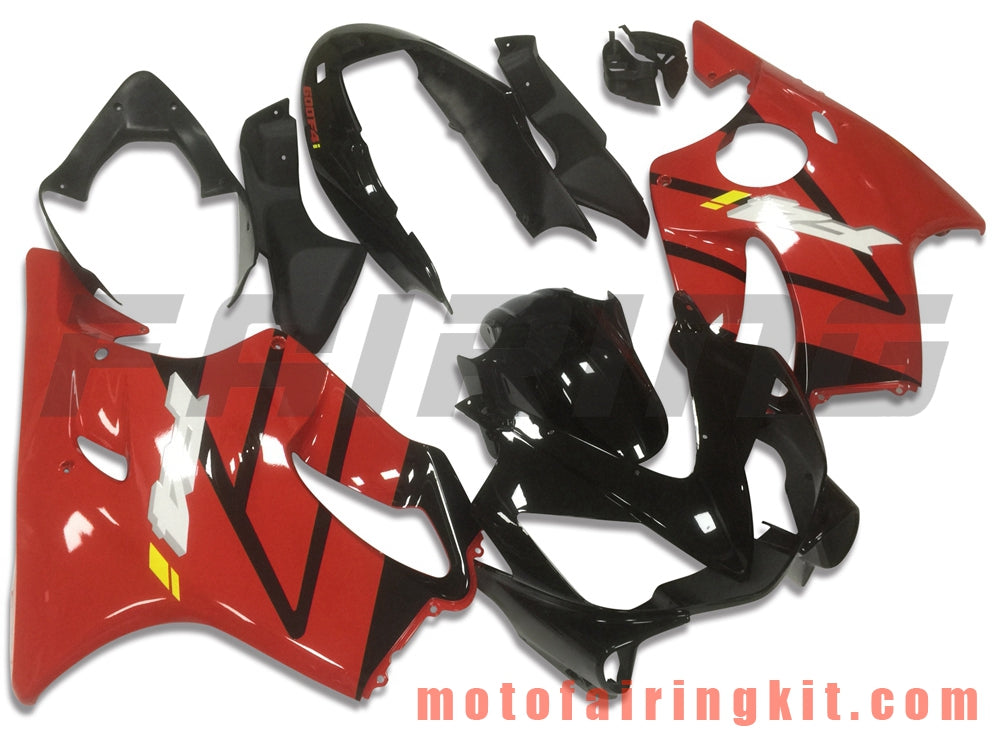 Fairing Kits Fit for CBR600F4i 2004 2005 2006 2007 CBR600 F4i 04 05 06 07 Plastic ABS Injection Mold Complete Motorcycle Body Aftermarket Bodywork Frame (Red & Black) B021