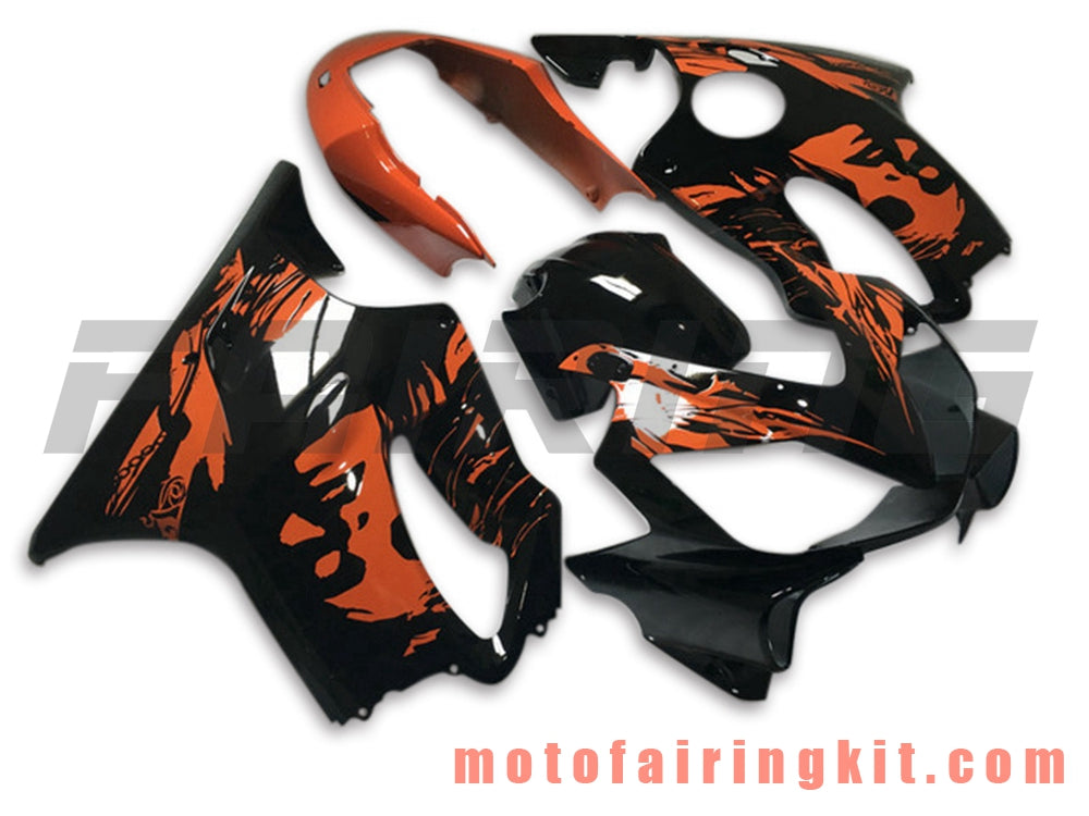 Fairing Kits Fit for CBR600F4i 2004 2005 2006 2007 CBR600 F4i 04 05 06 07 Plastic ABS Injection Mold Complete Motorcycle Body Aftermarket Bodywork Frame (Black & Orange) B022