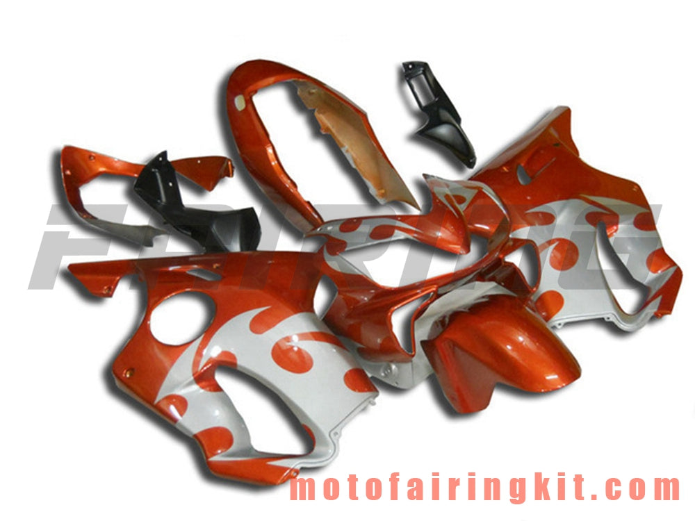 Fairing Kits Fit for CBR600F4i 2004 2005 2006 2007 CBR600 F4i 04 05 06 07 Plastic ABS Injection Mold Complete Motorcycle Body Aftermarket Bodywork Frame (Orange & Silver) B026