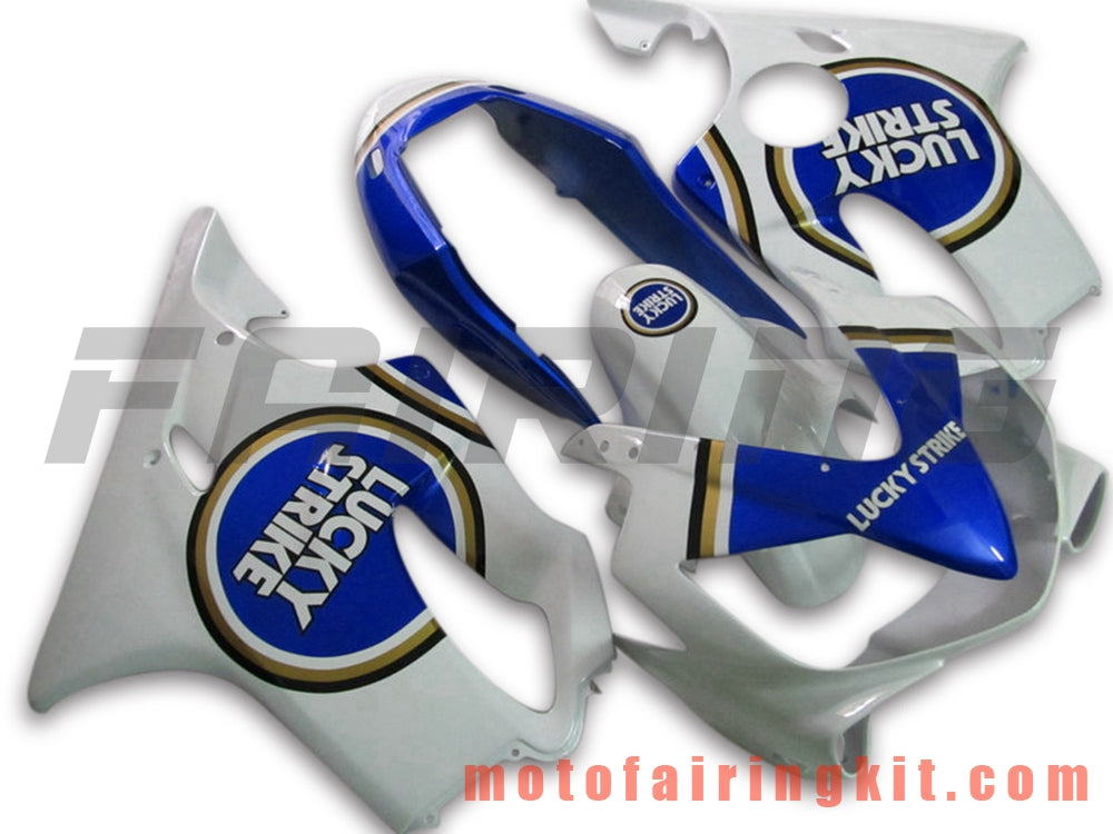 Kits de carenado aptos para CBR600F4i 2004 2005 2006 2007 CBR600 F4i 04 05 06 07 Molde de inyección de plástico ABS Carrocería completa para motocicleta Carrocería del mercado de accesorios Marco (blanco y azul) B030