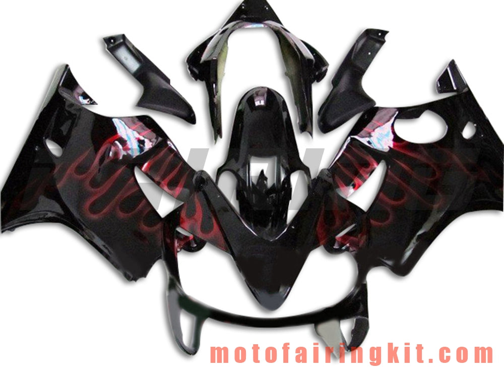 Fairing Kits Fit for CBR600F4i 2004 2005 2006 2007 CBR600 F4i 04 05 06 07 Plastic ABS Injection Mold Complete Motorcycle Body Aftermarket Bodywork Frame (Black & Red) B031