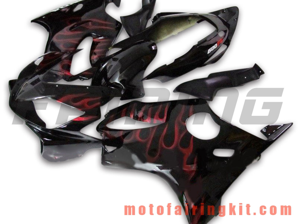 Fairing Kits Fit for CBR600F4i 2004 2005 2006 2007 CBR600 F4i 04 05 06 07 Plastic ABS Injection Mold Complete Motorcycle Body Aftermarket Bodywork Frame (Black & Red) B031