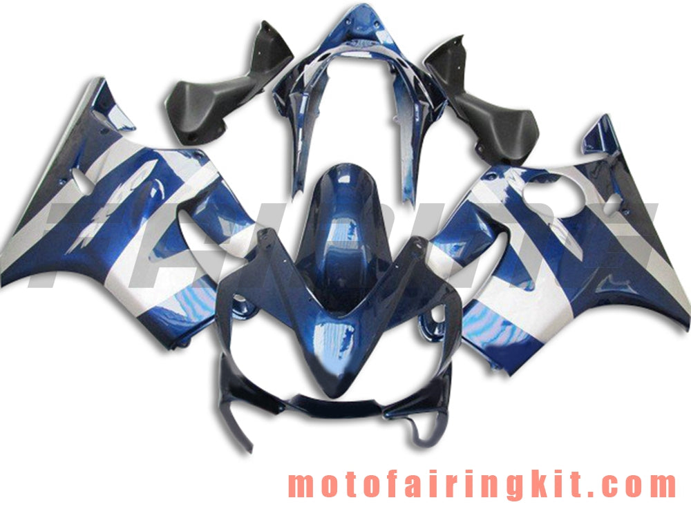 Fairing Kits Fit for CBR600F4i 2004 2005 2006 2007 CBR600 F4i 04 05 06 07 Plastic ABS Injection Mold Complete Motorcycle Body Aftermarket Bodywork Frame (Blue & White) B032