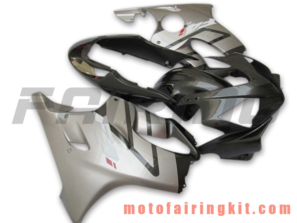 Fairing Kits Fit for CBR600F4i 2004 2005 2006 2007 CBR600 F4i 04 05 06 07 Plastic ABS Injection Mold Complete Motorcycle Body Aftermarket Bodywork Frame (Black & Silver) B033