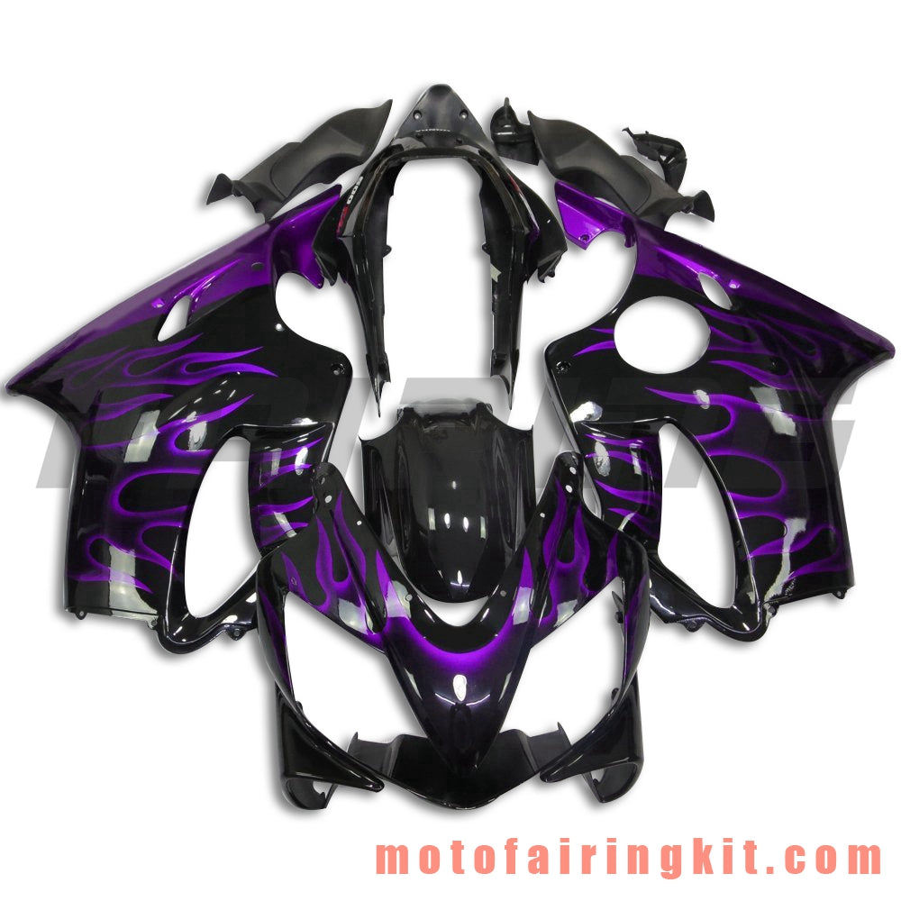 Fairing Kits Fit for CBR600F4i 2004 2005 2006 2007 CBR600 F4i 04 05 06 07 Plastic ABS Injection Mold Complete Motorcycle Body Aftermarket Bodywork Frame (Black & Purple) B035