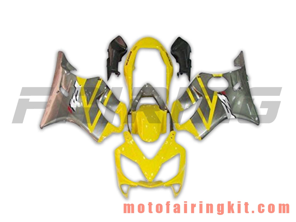 Fairing Kits Fit for CBR600F4i 2004 2005 2006 2007 CBR600 F4i 04 05 06 07 Plastic ABS Injection Mold Complete Motorcycle Body Aftermarket Bodywork Frame (Yellow & Gray) B038