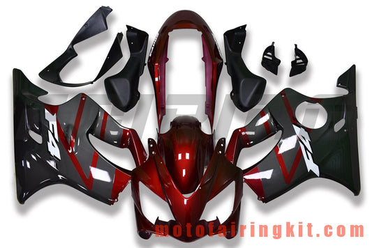 Fairing Kits Fit for CBR600F4i 2004 2005 2006 2007 CBR600 F4i 04 05 06 07 Plastic ABS Injection Mold Complete Motorcycle Body Aftermarket Bodywork Frame (Red & Black) B040