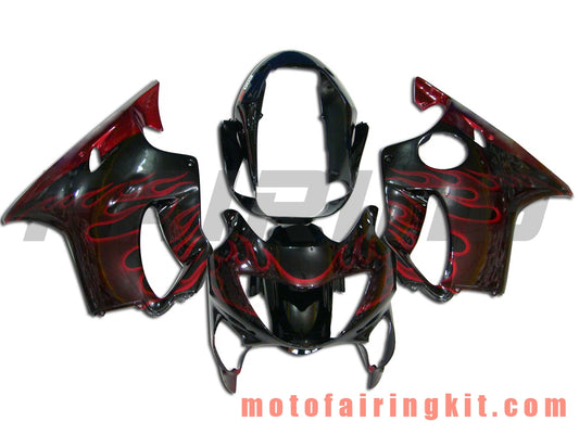 Fairing Kits Fit for CBR600F4 1999 2000 CBR600 F4 99 00 Plastic ABS Injection Mold Complete Motorcycle Body Aftermarket Bodywork Frame (Red & Black) B001