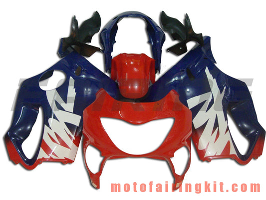 Kits de carenado aptos para CBR600F4 1999 2000 CBR600 F4 99 00 Molde de inyección de plástico ABS Carrocería completa para motocicleta Marco de carrocería de posventa (rojo y azul) B002