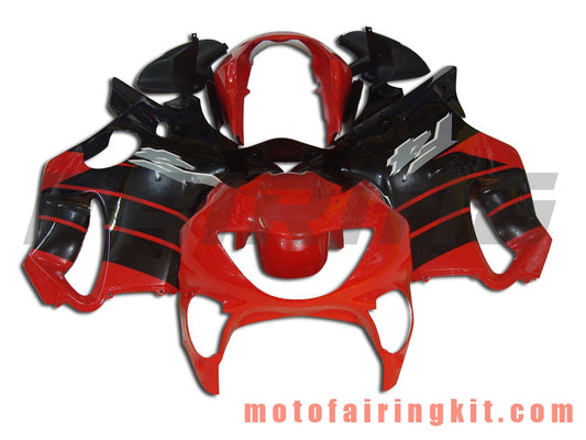 Fairing Kits Fit for CBR600F4 1999 2000 CBR600 F4 99 00 Plastic ABS Injection Mold Complete Motorcycle Body Aftermarket Bodywork Frame (Red & Black) B004