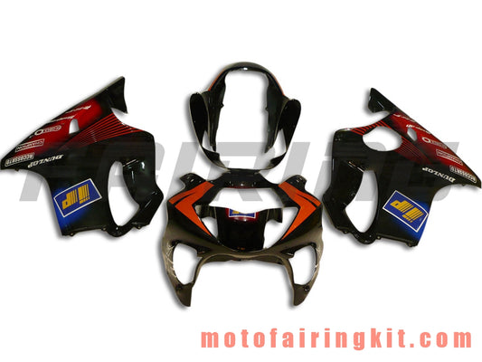 Fairing Kits Fit for CBR600F4 1999 2000 CBR600 F4 99 00 Plastic ABS Injection Mold Complete Motorcycle Body Aftermarket Bodywork Frame (Black & Red) B005