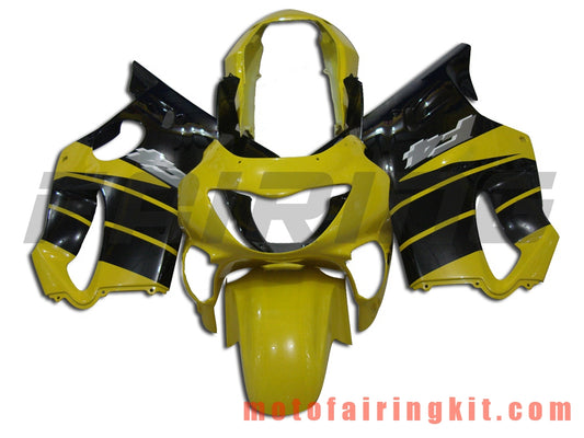 Kits de carenado aptos para CBR600F4 1999 2000 CBR600 F4 99 00 Molde de inyección de plástico ABS Carrocería completa para motocicleta Carrocería del mercado de accesorios Marco (amarillo y negro) B006