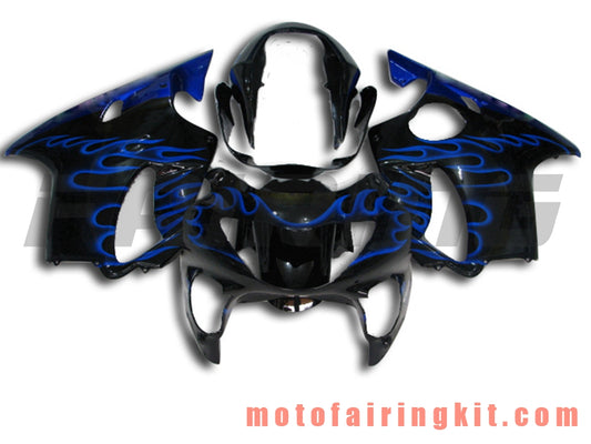 Fairing Kits Fit for CBR600F4 1999 2000 CBR600 F4 99 00 Plastic ABS Injection Mold Complete Motorcycle Body Aftermarket Bodywork Frame (Blue & Black) B008