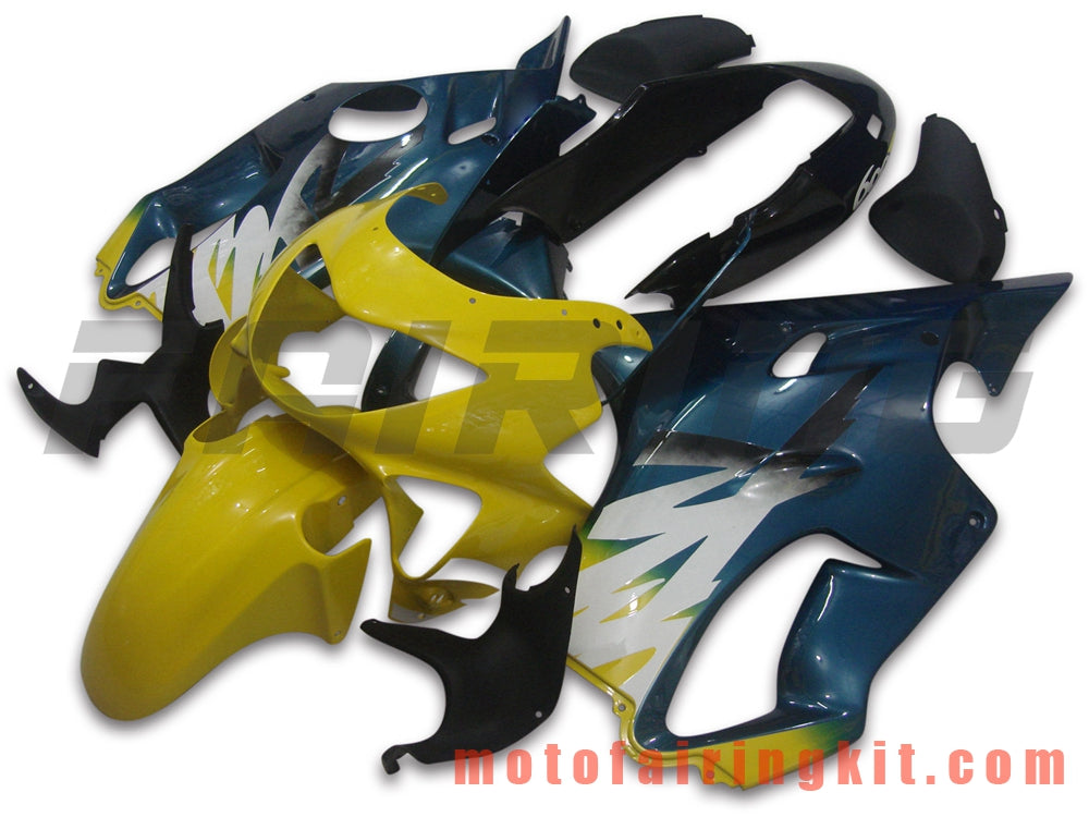 Kits de carenado aptos para CBR600F4 1999 2000 CBR600 F4 99 00 Molde de inyección de plástico ABS Carrocería completa para motocicleta Carrocería del mercado de accesorios Marco (amarillo y verde) B011