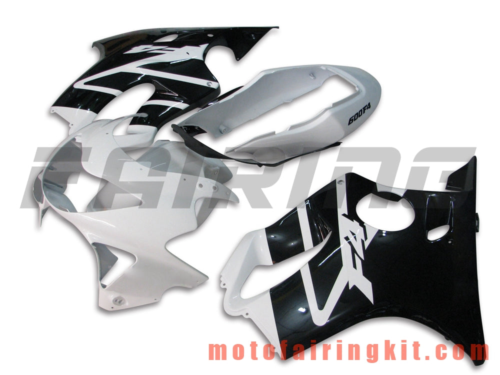 Fairing Kits Fit for CBR600F4 1999 2000 CBR600 F4 99 00 Plastic ABS Injection Mold Complete Motorcycle Body Aftermarket Bodywork Frame (Black & White) B012