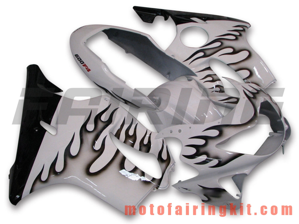 Fairing Kits Fit for CBR600F4 1999 2000 CBR600 F4 99 00 Plastic ABS Injection Mold Complete Motorcycle Body Aftermarket Bodywork Frame (White & Black) B013