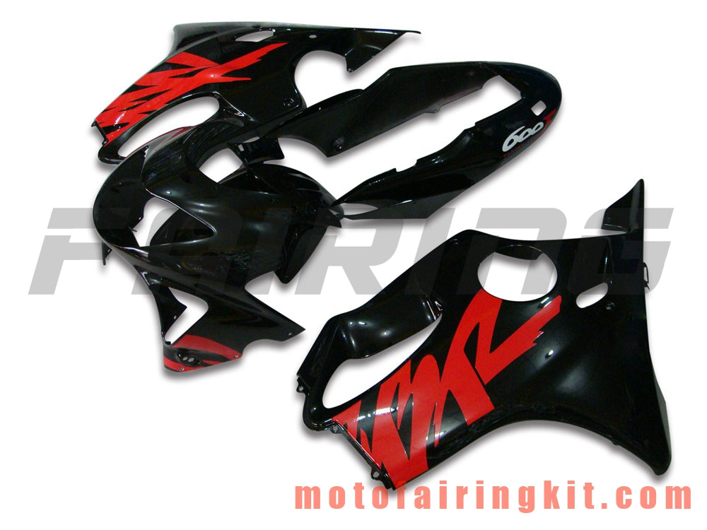 Kits de carenado aptos para CBR600F4 1999 2000 CBR600 F4 99 00 Molde de inyección de plástico ABS Carrocería completa para motocicleta Marco de carrocería de posventa (negro) B014