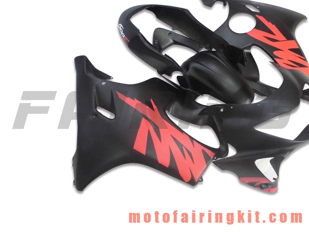 Fairing Kits Fit for CBR600F4 1999 2000 CBR600 F4 99 00 Plastic ABS Injection Mold Complete Motorcycle Body Aftermarket Bodywork Frame (Black) B017