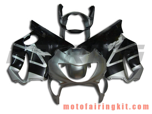 Fairing Kits Fit for CBR600F4 1999 2000 CBR600 F4 99 00 Plastic ABS Injection Mold Complete Motorcycle Body Aftermarket Bodywork Frame (Black & Silver) B018