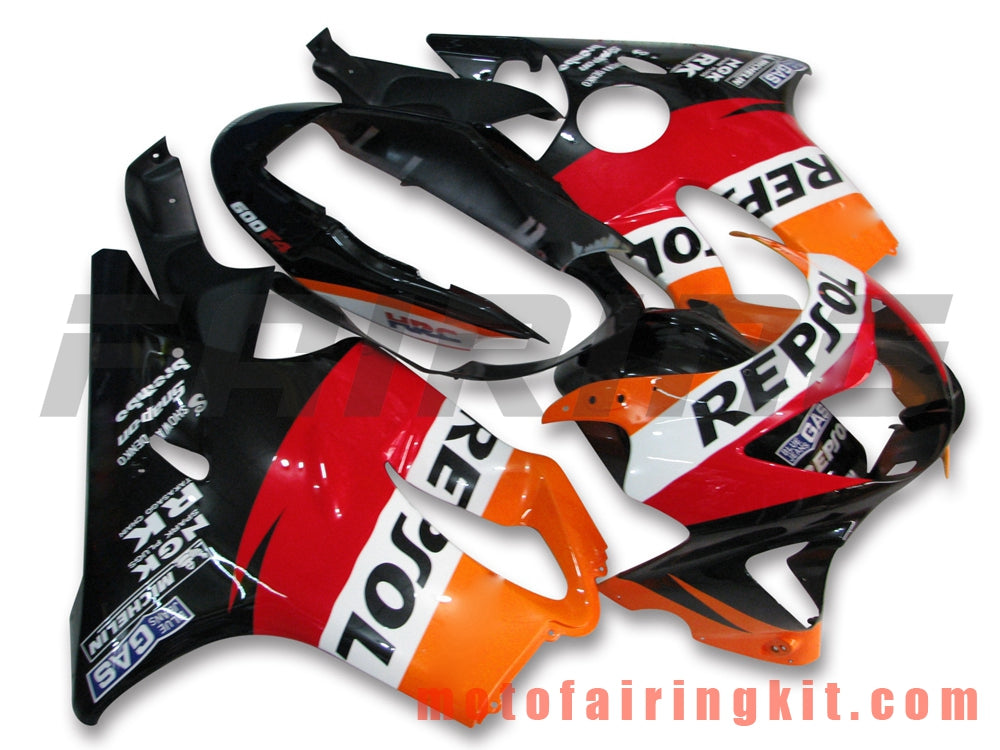 Kits de carenado aptos para CBR600F4 1999 2000 CBR600 F4 99 00 Molde de inyección de plástico ABS Carrocería completa para motocicleta Marco de carrocería de posventa (rojo y negro) B021