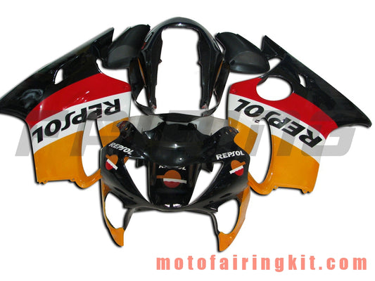 Fairing Kits Fit for CBR600F4 1999 2000 CBR600 F4 99 00 Plastic ABS Injection Mold Complete Motorcycle Body Aftermarket Bodywork Frame (Orange & Black) B022