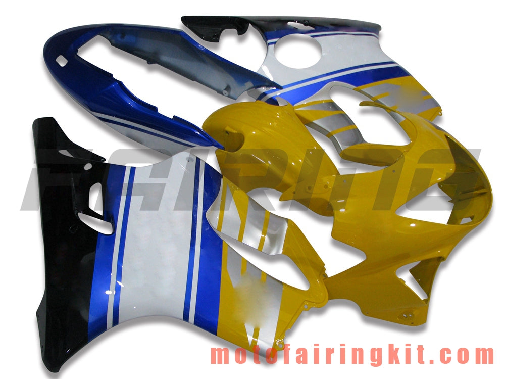 Kits de carenado aptos para CBR600F4 1999 2000 CBR600 F4 99 00 Molde de inyección de plástico ABS Carrocería completa para motocicleta Marco de carrocería de posventa (amarillo y blanco) B025