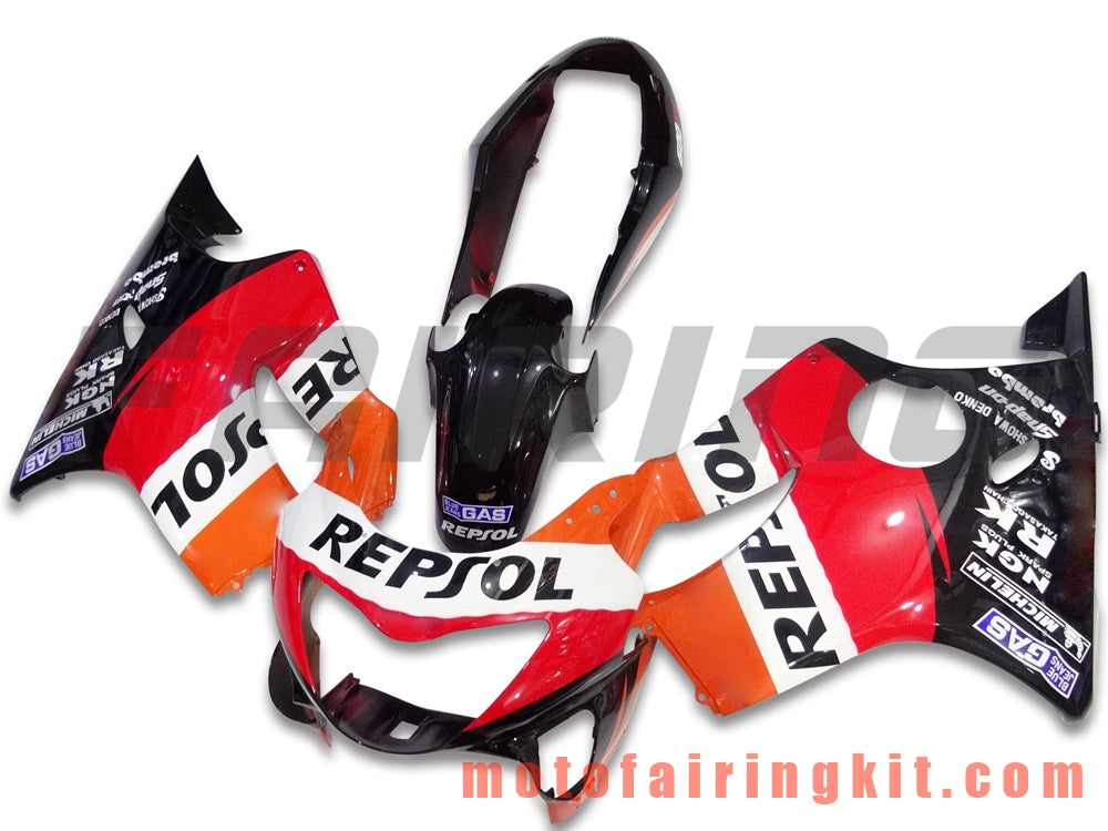 Kits de carenado aptos para CBR600F4 1999 2000 CBR600 F4 99 00 Molde de inyección de plástico ABS Carrocería completa para motocicleta Marco de carrocería de posventa (rojo y negro) B028