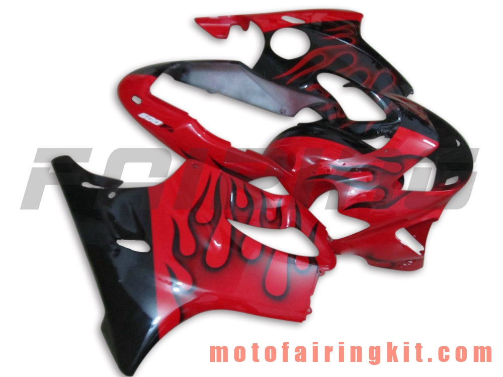 Fairing Kits Fit for CBR600F4 1999 2000 CBR600 F4 99 00 Plastic ABS Injection Mold Complete Motorcycle Body Aftermarket Bodywork Frame (Red & Black) B034