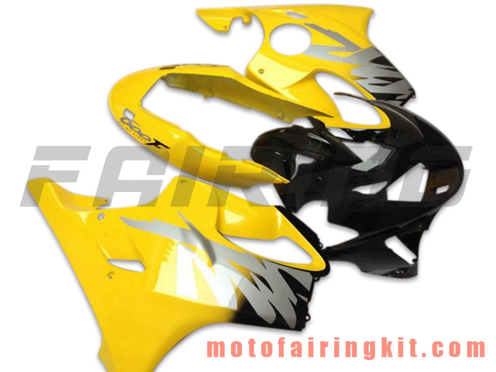 Fairing Kits Fit for CBR600F4 1999 2000 CBR600 F4 99 00 Plastic ABS Injection Mold Complete Motorcycle Body Aftermarket Bodywork Frame (Yellow & Black) B036