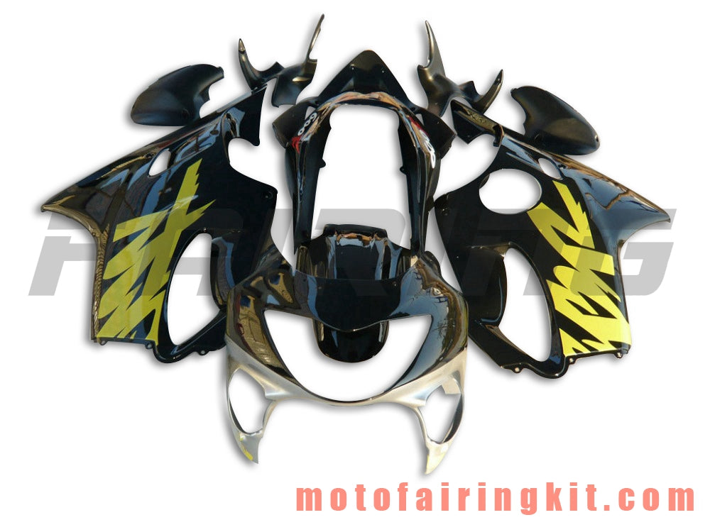 Kits de carenado aptos para CBR600F4 1999 2000 CBR600 F4 99 00 Molde de inyección de plástico ABS Carrocería completa para motocicleta Marco de carrocería de posventa (negro y amarillo) B037